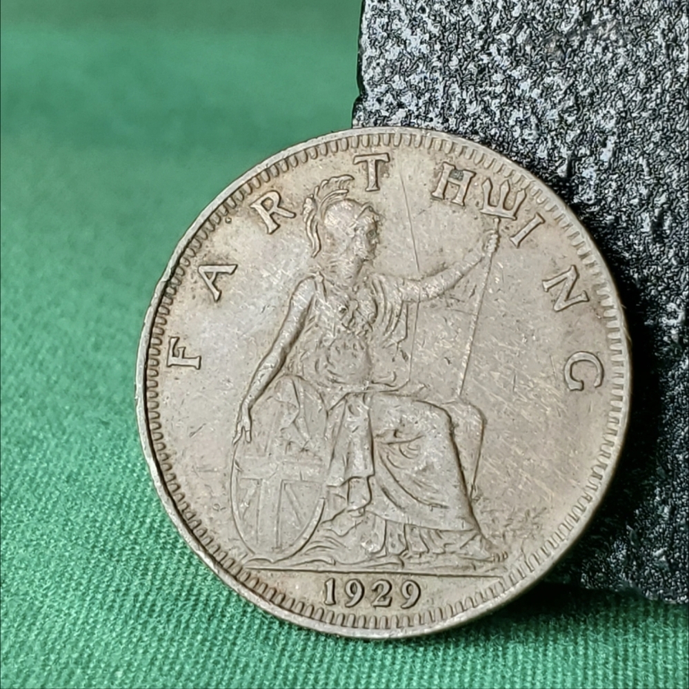 1929 Great Britain Farthing KM# 825